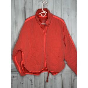 FREE PEOPLE MOVEMENT PIPPA LIGHT QUILTED PACKABLE PUFFER JACKET NEON CORAL SMALL